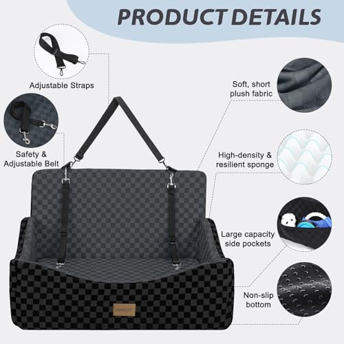 Dog Car Seat for Medium (Large / Dark Grey)