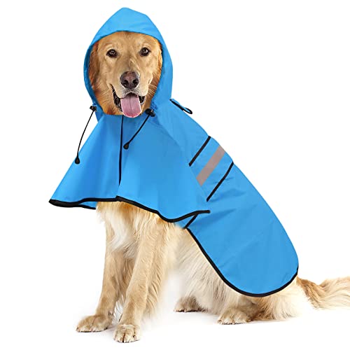 Reflective Dog Rain Coat (Blue / X-Large)