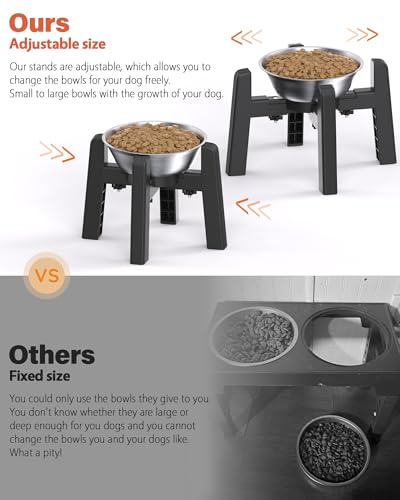 Dog Bowl Stand (H: 6.3''; W: 6.1-10.4'')