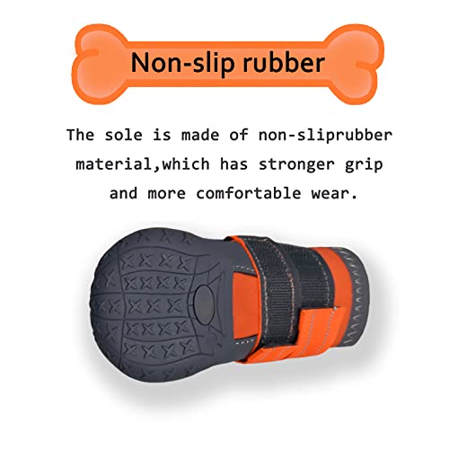 Dog Shoes for Hot Pavement (Size 8 / Orange)