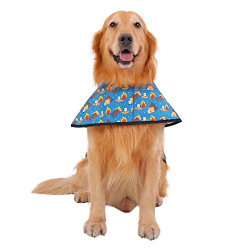 Dog Raincoat with Hood & Leash Hole S (Large / Happy Camper)