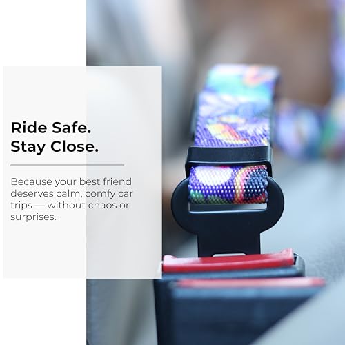 Dog Car Seat Belt (Violet (Tropical Vibes))