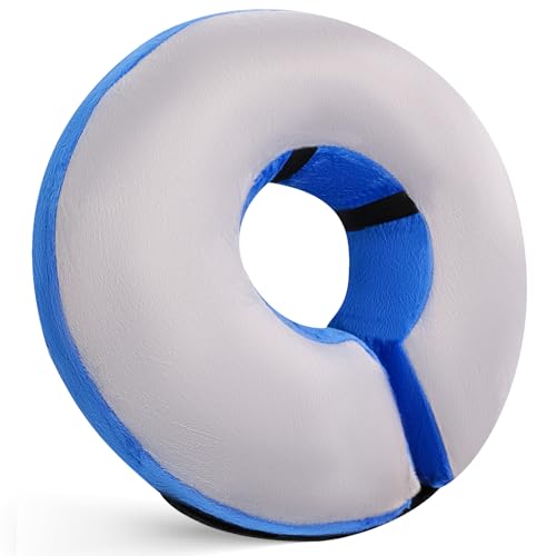 Inflatable Cone Collar for Dogs After Surgery (Blue-Grey / Medium (Neck: 11"-15"))