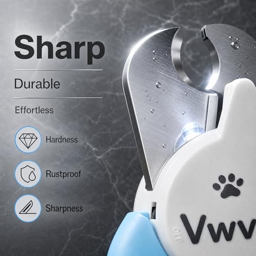 Dog Nail Clippers with Light (Blue)