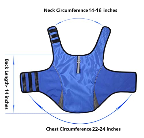 Dog Anxiety Jacket Keep Calming Vest Thunder Coat with D (Blue / Medium)