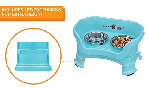 Neater Feeder Deluxe Mess (Cat + Standard Bowl / Aquamarine)