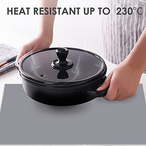 Extra Large Silicone Mats for Kitchen Counter (05-dark Gray / 27.6"L x 16"W)