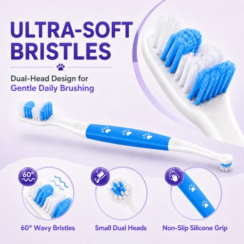 Dog Toothbrush (Blue / 1 Count (Pack of 6))
