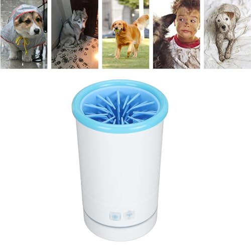 Automatic Dog Washer Cup (S / White Blue)