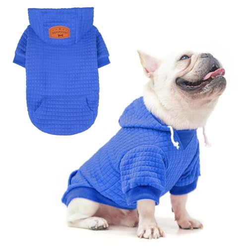 Dog Hoodies Sweater for Large Dogs (Blue / L (Back: 20",Chest: 28", Neck: 17"))