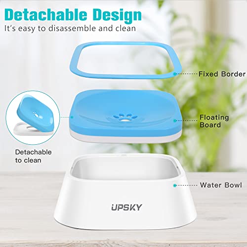 35oz No Spill Pet Water Bowl (Blue)