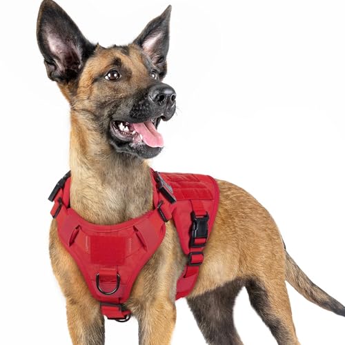 Tactical Dog Harness for Small (Red / Small)
