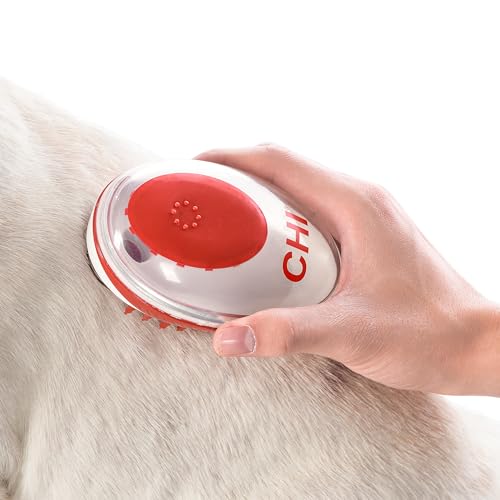 Soap Dispensing Palm Brush for Dog Bathing (Red - Soap Dispensing Palm Brush / 1 Count (Pack of 1))