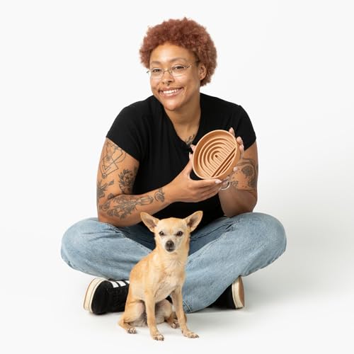 Slow Feeder Dog Bowl (Terracotta / Small (6” Across x 1.25” Tall))