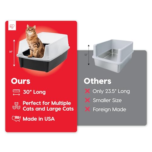 XX Large High Sided Cat Litter Box (XXL / Black)