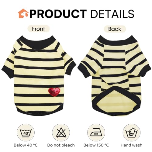 Dog Striped Shirts for Large Dogs (Beige / Large)