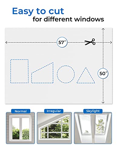 Blackout Curtains for Bedroom 50"x57" Portable Black Out Window Cover with Heat