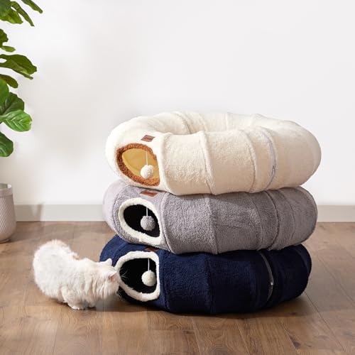 Large Cat Tunnel Bed (Beige / Large)