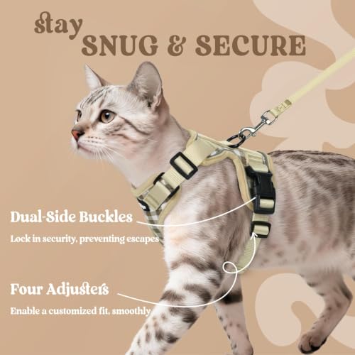 Cat Harness and Leash Set (M / Foamy Coffee)