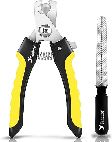 Dog Nail Clippers for Pet Grooming (Yellow / 6 Inch)