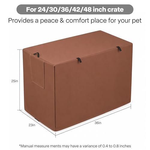 Dog Crate Cover (Brown / 36.0"L x 23.0"W x 25.0"H)