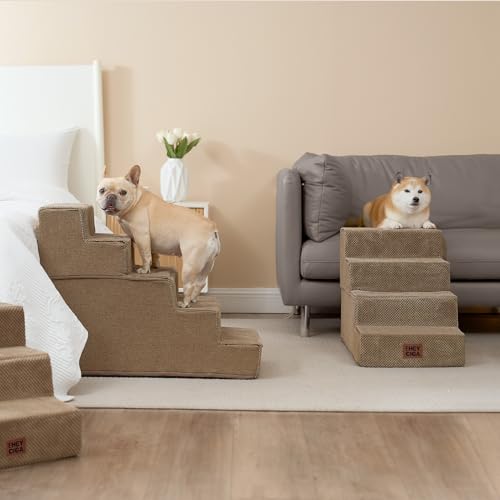 Dog Stairs for Bed 18" H (Camel / Standard 15" x 24" x 18")