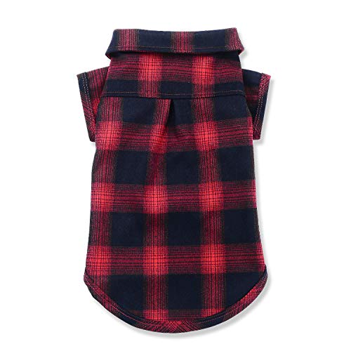 Dog Shirt Pet Plaid Clothes Shirt T (3XL-(26~38lb)-Chest~26.8" / Red)