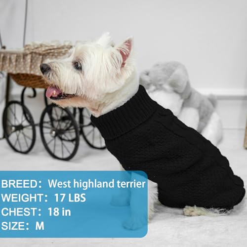 Turtleneck Dog Sweater (Small / Black)