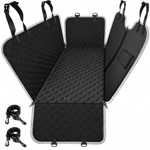 Dog Car Seat Cover for Back Seat (Black / Standard (54" W x 55" L))