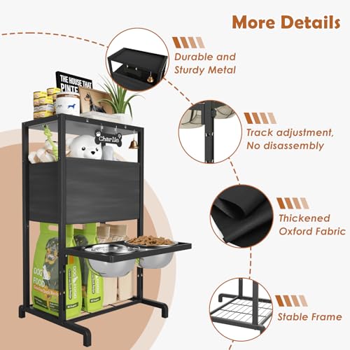 Elevated Dog Bowls (Storage Station & Adjustalbe Stand 4.5-12")