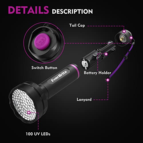100 LED UV Blacklight Flashlight (100 LED)