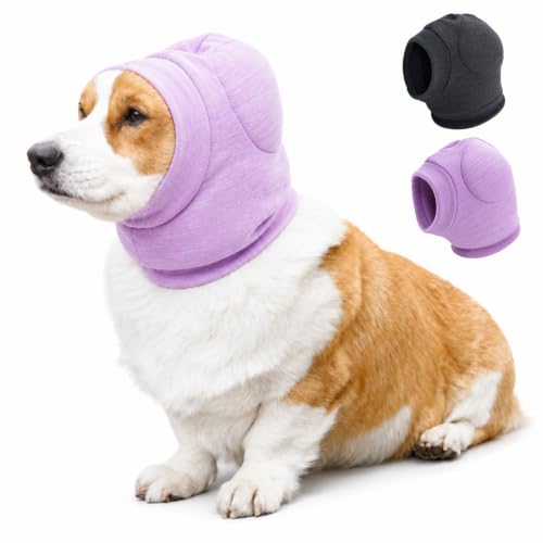 No Shake Dog Ear Wrap Quiet Ear Muffs for Hematoma (Purple / Medium(Head Girth：11.8-15.7in))