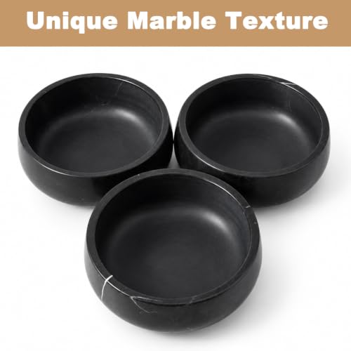 Black Marble Dog Bowl (Black)