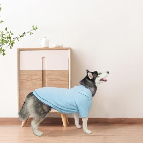 Dog Hoodie for Large Dogs (#2 Blue(Plain) / Large (All Breed Sizes))