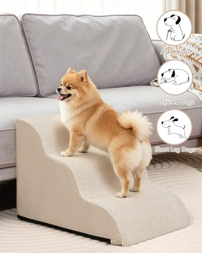 Dog Stairs for Small Dogs (Beige)