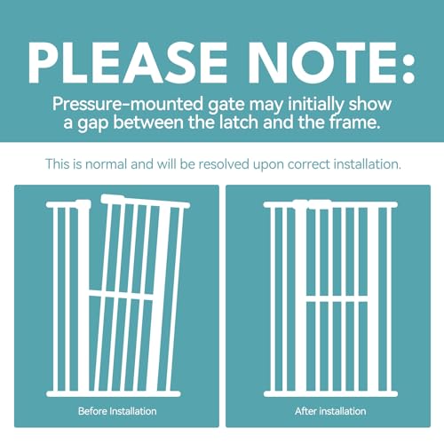 55.1" Extra Tall Pet Gate (Black - S / 55.1" Tall, 29.9-44.4" Wide)
