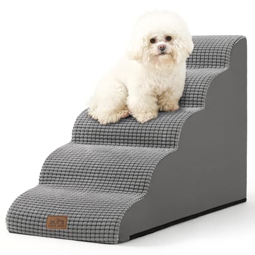 Dog Stairs for Small Dog 22.6" H (Dark Grey / Standard:15.7"x33"x22.6")
