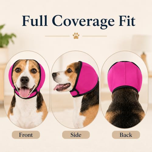 Dog Ear Muffs for Noise Protection (Magenta / Large)