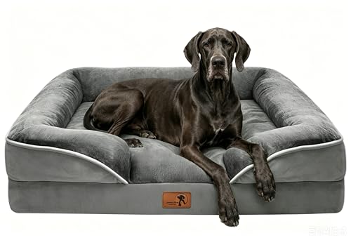 Orthopedic Dog Bed with Sides (53.0"L x 42.0"W x 8.0"Th / Grey)