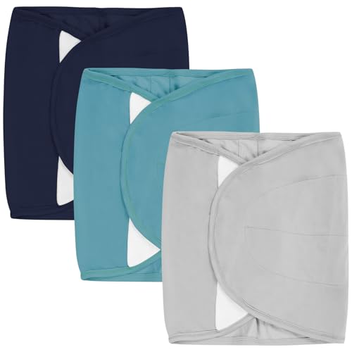 3 Pack Newborn Swaddle Band (Slate+navy+storm / Small)