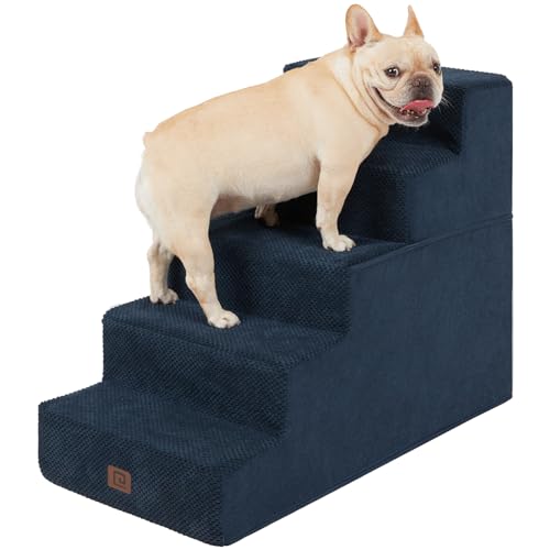 Dog Stairs for High Bed 22.5" H (Navy / Standard 15.7" x 30" x 22.5")