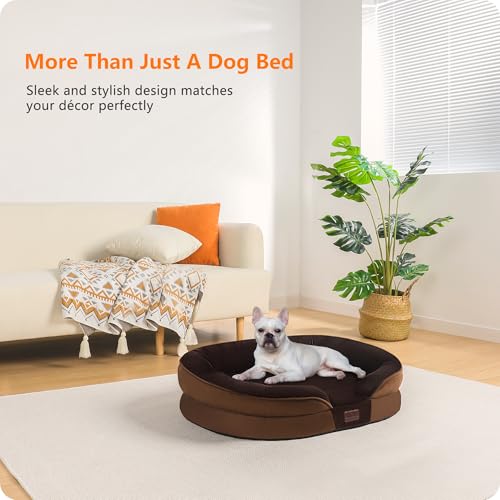 Orthopedic Waterproof Medium Dog Bed Sofa (Medium(28 x 21 x 5.5 inch) / Brown)