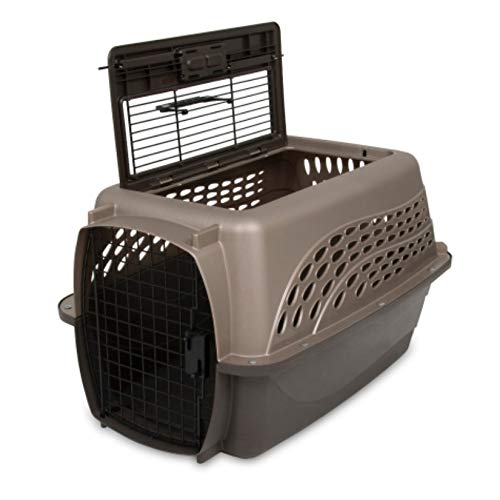 Dog Crate for Small Dogs and Cat Carrier (Two-door / 24.0"L x 16.8"W x 14.5"H / Pearl Tan)