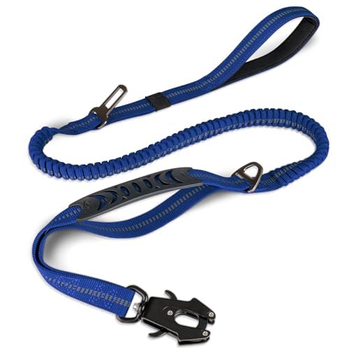 Tactical Bungee Dog Leash (Navy Blue)