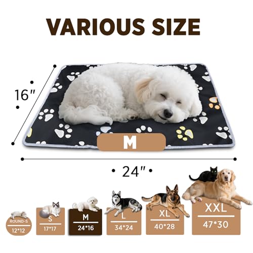 Pet Heating Pad for Cats & Dogs (24 X 16in / 1 pack black)