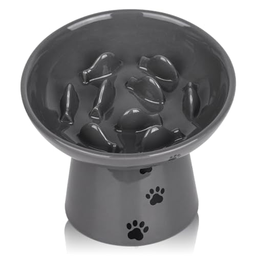 Slow Feeder Cat Bowl (Grey)