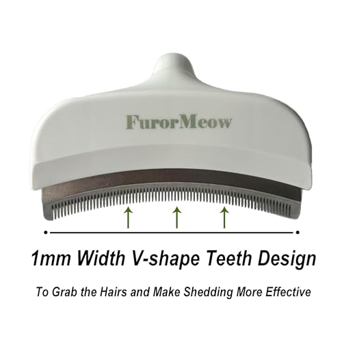 Pet Deshedding Tool with Curve Blade (Large / White)