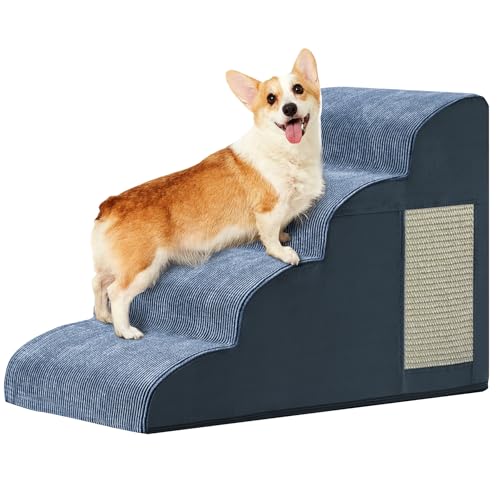Dog Stairs for Small Dogs 19.7" H (Navy / 4-Step 19.7"H)