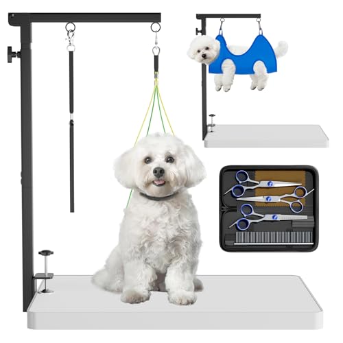 Foldable Dog Grooming Arm with Clamp (29''-41''(H) / Blue)