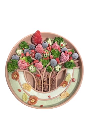 Slow Feeder Dog Bowl (Coral)